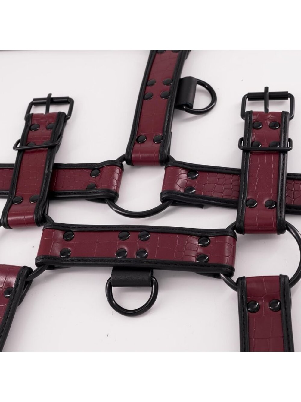 Stylish Men's Crocodile Texture PU Leather Body Harness & Suspenders Belt - Picture 4 of 7